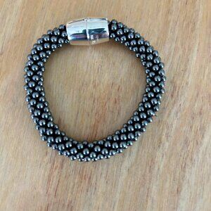 Kit Heath Sterling Silver grey pearl bracelet